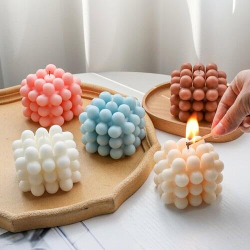 Bubble Cube Natural Soy Wax Candle Aromatherapy Scented Candle Birthday Gift