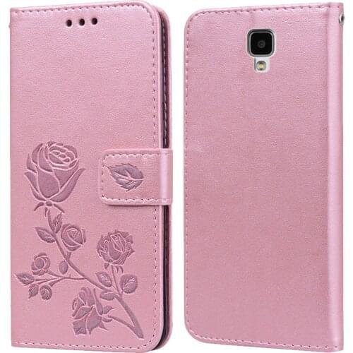 Luxury Leather Flip Book Case for Doogee X10 Rose Flower Wallet Stand Case Phone Cover Bag coque