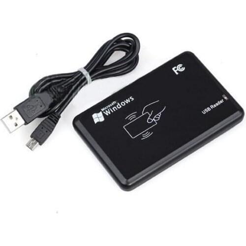 13.56Mhz RFID Card Reader USB Proximity Sensor Smart Cards Reader+ 2 Pcs 13.56Mhz RFID White IC Card