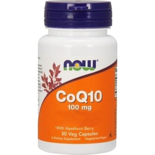 Now CoQ10 100 Mg 30 Capsules Coenzyme Q10 Ubiquinone Herbal Tablettes Suitable for vegan use Tablets Does not contain sweeteners
