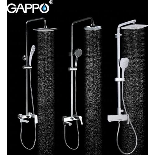 GAPPO Shower faucets Bathroom faucet rain shower set Brass mixer water tap bath shower set waterfall wall mounted shower system