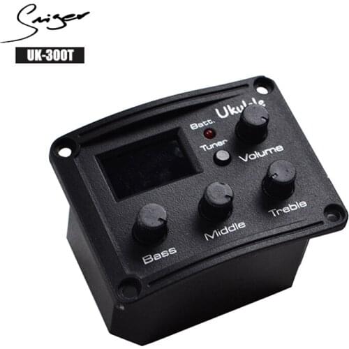 Smiger 1 Set 3-Band with Tuner Jack EQ-300T Ukulele Pickup Ukulele EQ 3-Band EQ Equalizer Pickup Tuner For Ukulele Spare Parts
