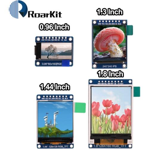 TFT Display 0.96 / 1.3 inch IPS 7P SPI HD 65K Full Color LCD Module ST7735 Drive IC 80*160 (Not OLED) For Arduino
