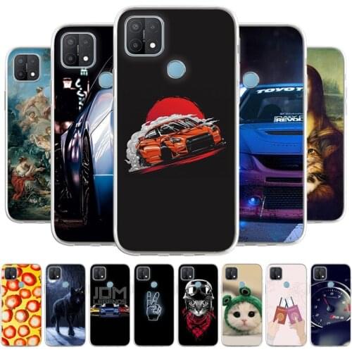 Thin Case For OPPO A15 Case Silicone Fundas On Oppo A15s Indian CPH2185 6.52 inch Luxuxy Shockproof Soft Painted TPU Phone Cover