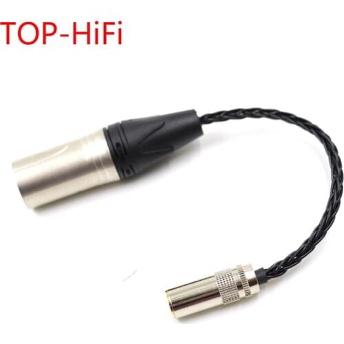 TOP-HiFi 7N OCC Silver 4.4mm Female to 4pin XLR Balanced Male Audio Adapter Cable 4.4 TRRRS TO XLR Connector