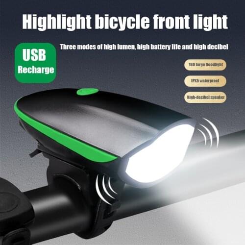 Bike Light Waterproof MTB Bicycle Horn Light Lamp USB Charging LED Safety Warning Cycling Tail Light Bike Accessories