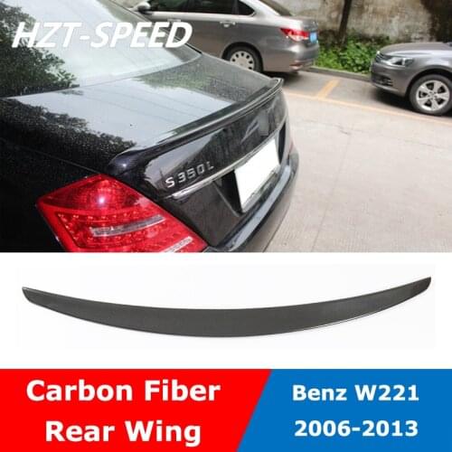 W221 AMG Style Carbon Fiber FRP Material Rear Boot Lip Wing Spoiler For BENZ S Class W221 S300 S500 S350 Modify 2006-2013