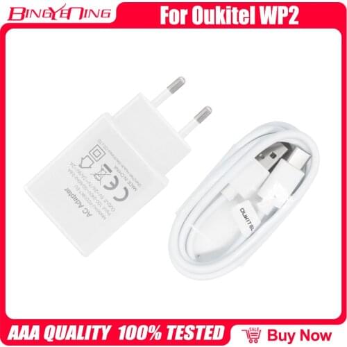 New Original Fast 2.0A Travel Charger EU Plug Adapter+ Type C Cable for OUKITEL WP2 MT6750T Octa Core Free shipping