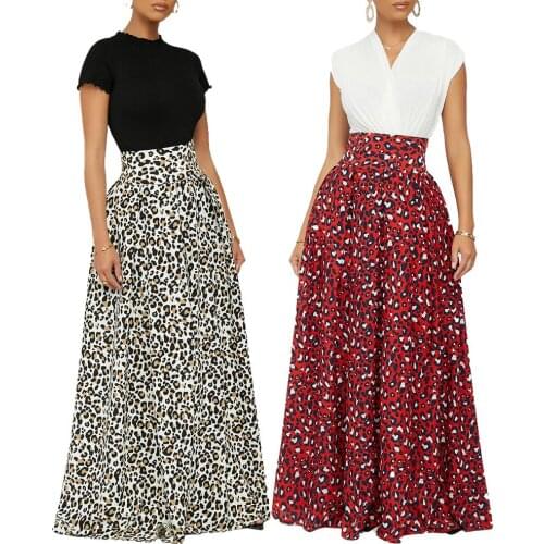 High Waist Mopping Women Long Skirt Plus Size Party Skirt Streetwear 2020 Fashion Summer Autumn Elastic Boho Casual Clothings