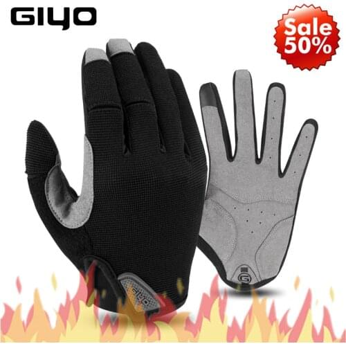 GIYO Winter Sport Cycling Gloves Fishing Gym Bike Gloves MTB Full Finger Cycling Gloves For Bicycle Male Women guantes ciclismo