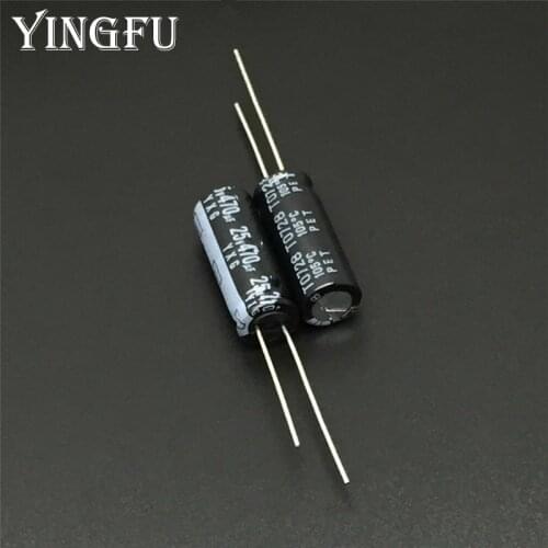 10pcs 470uF 25V YXG Series 8x20mm High Ripple Current Long Life 25V470uF Capacitor