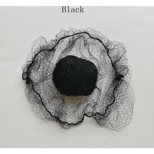 100pcs Black Invisible Small Mesh Hair Styling Net Hair Caring Hairnet 20 inches Stretch Length