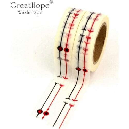 2pcs Borderline Arrow Washi Tapes Japanese for Bullet Journal Planner Decor Adhesive Masking Tape Stickers Kawai Stationery Tape
