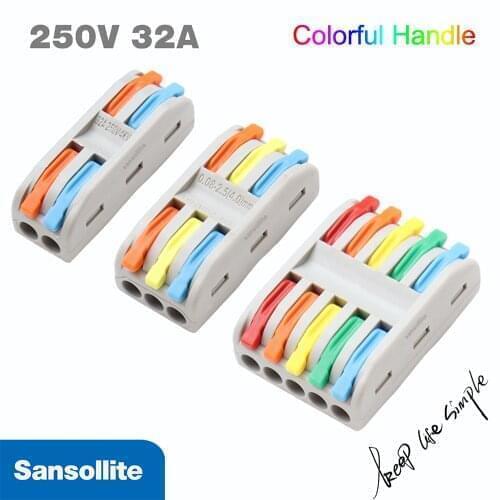20-100PCS Colorful electrical terminal Connector fast home improvement wire connector push in splicing terminal block lever nuts