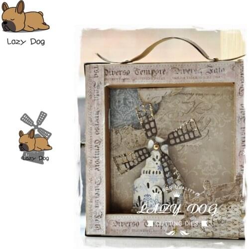3D Windmill House Metal Cutting Dies Scrapbooking Stencil DIY Decorative Craft Embossing Die Cuts Card Making New Dies For 2019