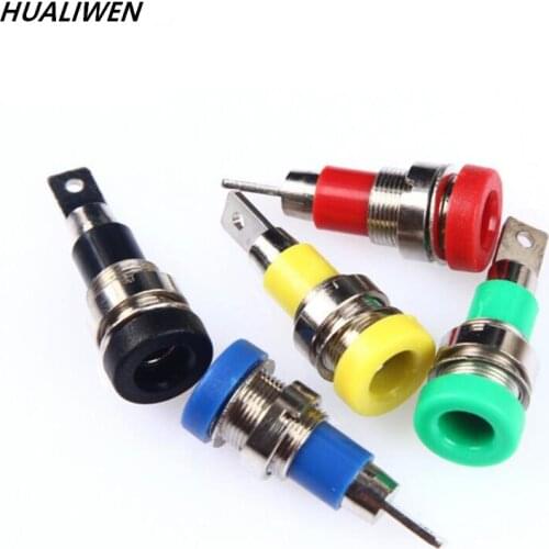 4Pcs 4mm Banana Socket, Banana Female Socket, Safety Panel Test Socket, Pure Copper Insulated Power Terminal