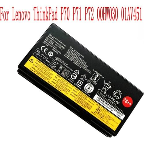 100% Brand new high quality 6.4Ah 96WH/6200mAh Lenovo SB10F46468 battery For Lenovo ThinkPad P70 P71 P72 00HW030 01AV451 Laptop