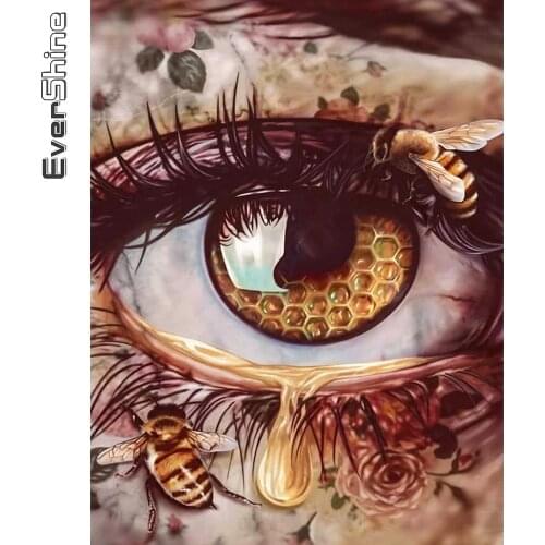 Evershine Diamond Painting Eye Cross Stitch Mosaic Diamond Embroidery Portrait New Arrival Rhinestone Picture Home Decoration