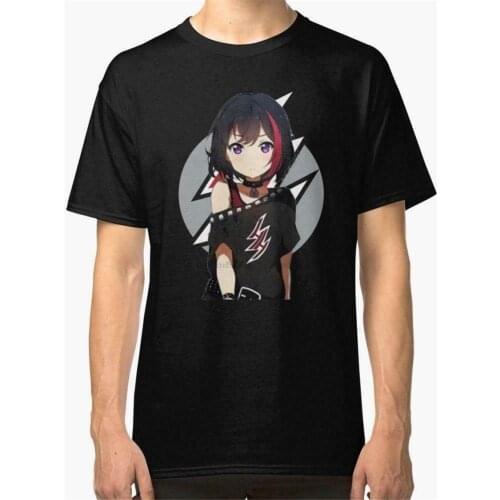 Bang Dream Ran Mitake Hentai Haven Chan Anime Girl Poppin'Party Black T-Shirt Outfit Tee Shirt
