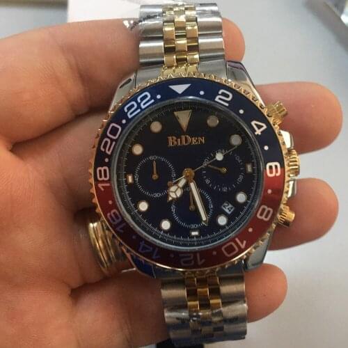 Luxury Watch Men Top Brand AAA 30M Waterproof Classic Gold Blue Chrono Business Casual Wrist Watch Gifts for Men Jewelry Clocks