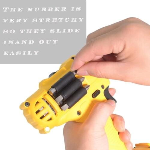 Drill bit holder veto bags carry up driver bits power holster tool rubber side little box clip screwdriver magnetic hammer set