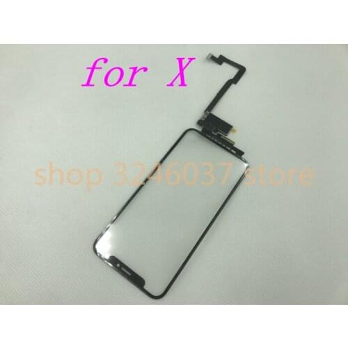 1pcs Original NEW Tested for All IOS Touch Screen Digitizer For iPhone X 5.8" LCD Outer Front Glass Panel Lens Replacement Part