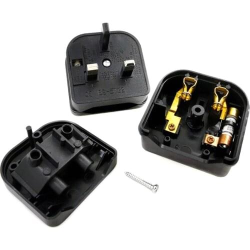 EU 2Pin To UK 3Pin Power Plug Travel Adapter Converter With Fuse Singapore Malaysia AC Power Socket Plug Travel Charger