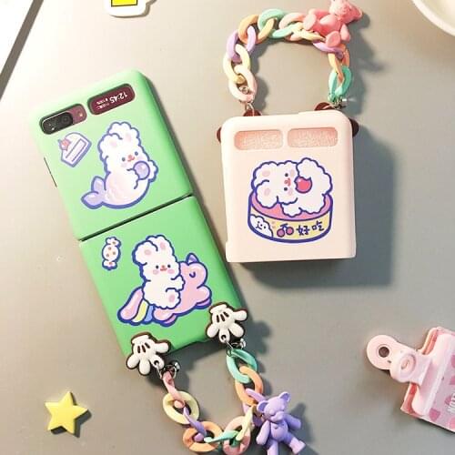 Suitable for Samsung Galaxy Z flip mobile phone case Bracelet case Z flip folding f7000 / f7070
