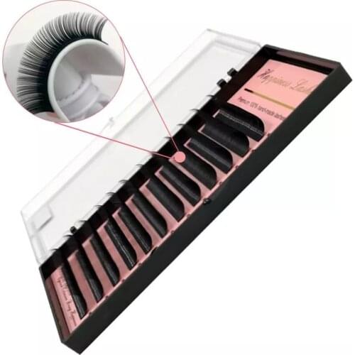 Individual Natural Classic Eyelash Extensions Black Material Makeup C/D/D+ Curls 1 Tray/Lot Single Length Mix Length