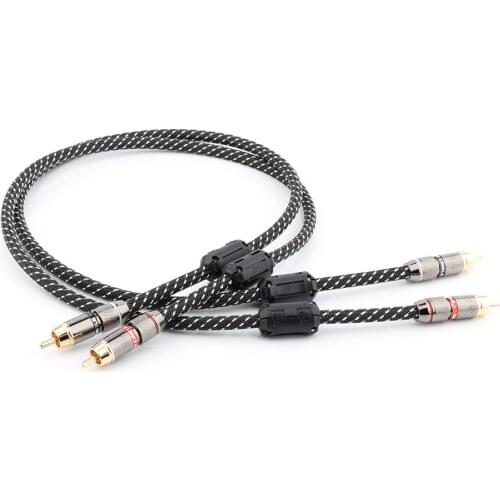 HIFI Stereo Pair RCA Cable High-performance signal wire Hi-Fi Audio 2rca to 2rca Interconnect Cable