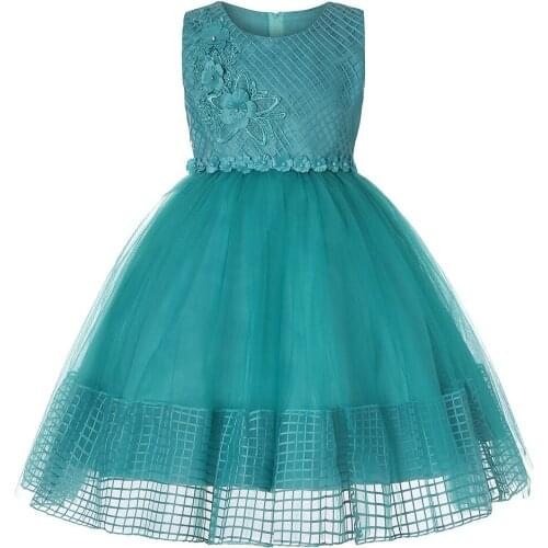 Cute Baby Girls Dress Summer Girl Clothes Flower Princess Dresses Grid Children Casual Wear 9 12 18 24M 3 4 Years