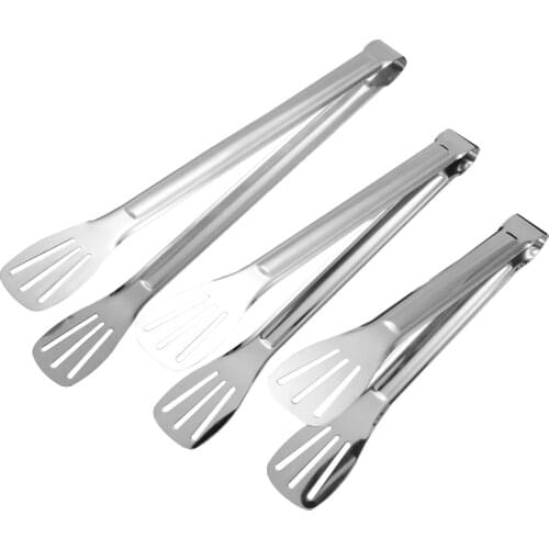 Stainless Steel Kitchen Tongs BBQ Clip Food Grade Tongs Barbecue Pizza Dessert Buffet Serving Utensils Utensilios De Cocina