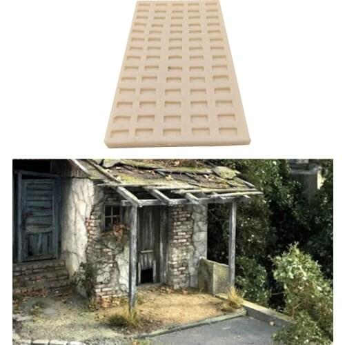 1:35 Brick Molde Reusable Concrete Cement Stone Design Path Maker Mould for DIY Building Train Layout