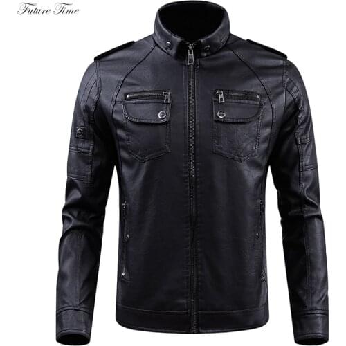 Men Jacket PU Leather Thick Warm Winter Outwear Plus Size 4XL Vintage Classic Motorcycle Jacket Fleece Leather 2018 Autumn C1589