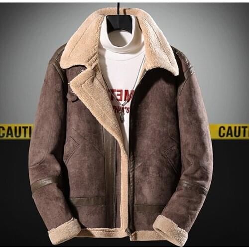 Biker Mens Faux Fur Coats Plus Size 5XL Velvet Shearling Coats Man Clothing Winter Mens Fur Leather Coats Real Photo 2020 A904