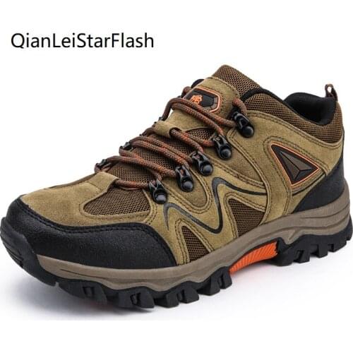 Men Big Size 39-47 Mountain Climbing Shoes Men Waterproof Hiking Boots Mens Hunting Sneakers Breathable Anti-skid Trekking Shoe
