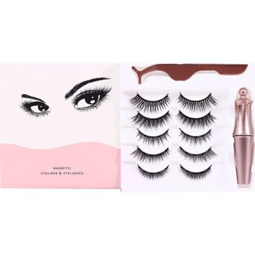 3D Mink Eyelashes Magnetic Eyelashes Eyeliner Magnetic Lashes Short False Lashes Lasting Handmade Eyelash Makeup Tools