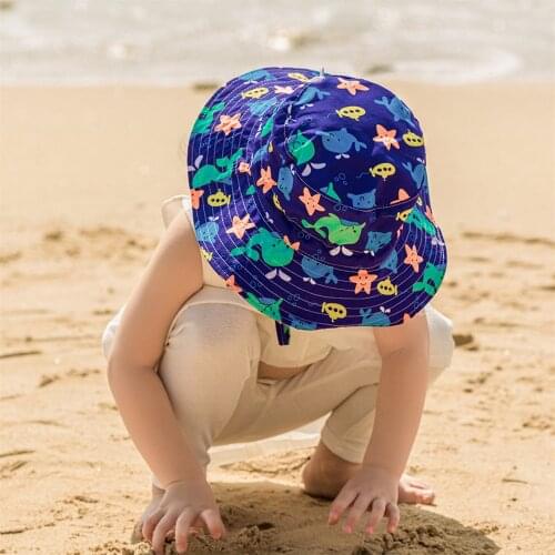 Cartoon Dinosaur Bucket Hat Toddler Kids Baby Boys Girls Sun Hat Outdoor Beach Sunshade Summer Hats Children Caps Casquette 2021