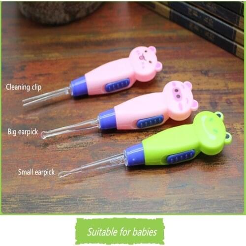 Baby Ear Cleaner Spoon Removable Luminous Earpick Ear Wax Dig Remover Ear Visual Children Earpick Ear Nose Novel Tweezer