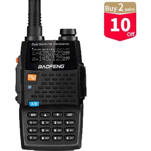 Baofeng Walkie Talkie UV-5R Black Knight Longer Range & Standby Time vhf uhf talkie UV-6plus Portable two way radio For Hunting