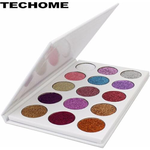 Professional 15 Color Diamond Glitter Eyeshadow Palette Pressed Rainbow Makeup Eye shadow Palette Eyes Cosmetics Set for Make up
