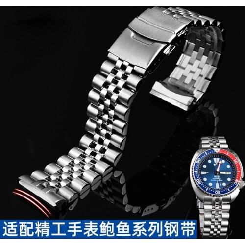 Stainless Steel Watchband for Seiko Steel Watch Strap Abalone Series Turtle Srpa21 Srp777 Srpc25 Srp773 Watch Band