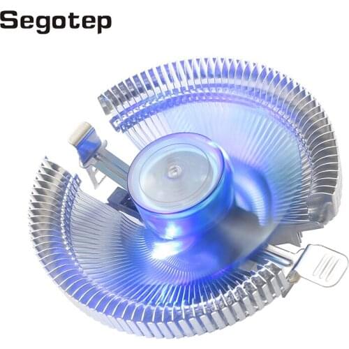 Segotep 90mm 3PIN CPU Cooler LED PC Radiator Cooling for Intel LGA 1151/1150/1155/1156/775 & AMD FM2+/FM2/FM1/AM3+AM3/AM2+AM2