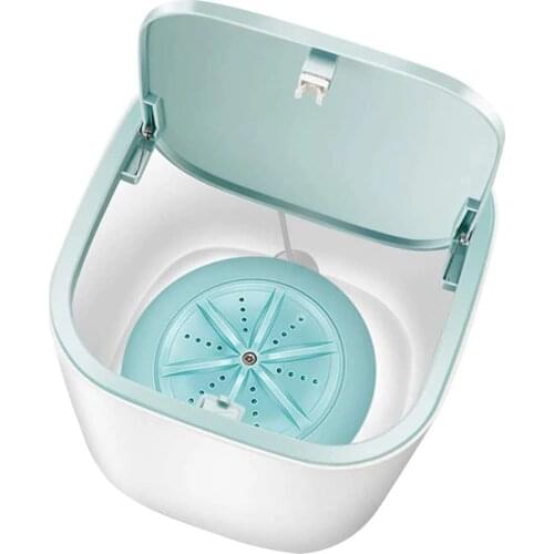Ultrasonic Portable Mini Turbo Washing Machine With Usb Power Supply Mini Compact Lightweight Personal Washing