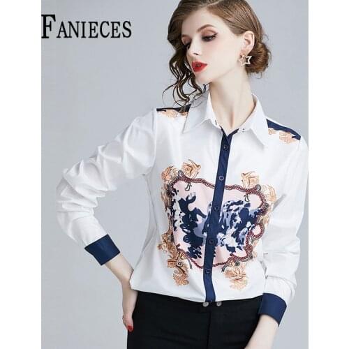 Luxury Designer Runway Blouse Shirts Spring Summer autumn Women Fashion Vintage Shirt Office Ladies Elegant Tops streetwear