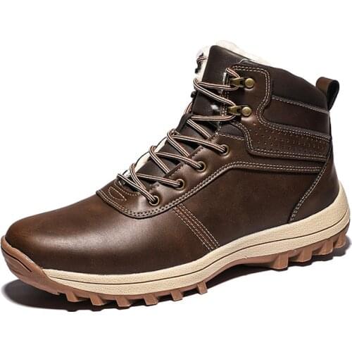 Winter Shoes Men Sneakers Outdoor Waterproof Warm Non-slip Designer Snow Boots Trekking Rock Climbing Hunting Tactical Boots