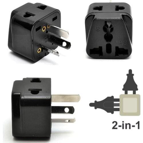 Universal to Argentina, Uruguay, AU, CN, NZ 2-Way Outlet Electrical Plug Adapter - AC 100~250V- 10A