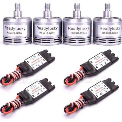 4PCS 2312 920KV Brushless Motor CCW CW 2-4S + 4pcs 30A Simonk Esc for F450 S500 Quadcopter Multicopter