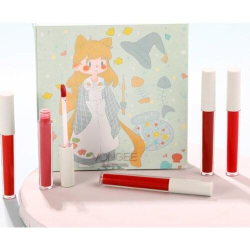 5pcs/Set Moisturizing Lip Gloss Lip Glaze Waterproof Lip Gloss Liquid Lipstick Long Lasting Lip Stick Women Cosmetics TSLM1