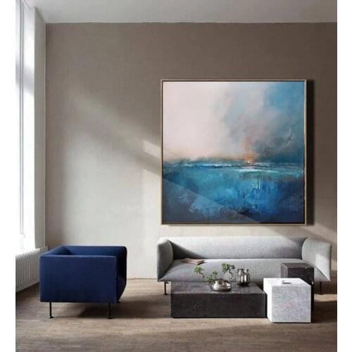 Original Sea Painting Abstract Oil Paintings On Extremely Unique Painting Contemporary Painting Large Abstract Wall Painting